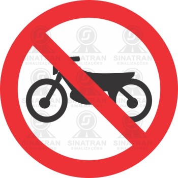 Trânsito proibido a motocicletas, motonetas e ciclomotores 